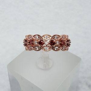 Rose Gold Red Stack Ring